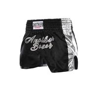 CHICTRY Kids Boys Boxing Shorts Muay Thai Kickboxing Shorts Fight Training Trunks Side Slit Mesh Boxing Trunks Black 7-12 Years