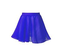 CHICTRY Kids Girls Ballet Dance Basic Chiffon Wrap Tutu Skirt Ballerina Skate Circular Pull-On Skirt Gymnastics Dancewear Royal Blue 3-4 Years