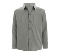 CHICTRY Kids Girls Boys School Uniform Shirts Long Sleeve Button Down Dress Shirts Tops Oxford Collared Regular Fit Blouse Gray 7-8 Years