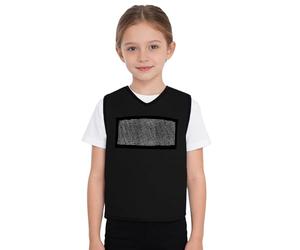 CHICTRY Kids Girls Boys Weighted Vest Special Needs Breathable Mesh Sensory Compression Vest Waistcoat for Autism ADHD SPD Black 7-8 Years