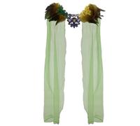 CHICTRY Mardi Gras Mask Venetian Eye Mask Or Feather Cape For Carnival Masquerade Halloween Party Cape B One Size