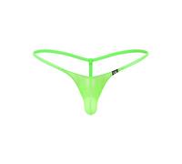 CHICTRY Men Low Rise Breathable Enhancer Bulge Pouch Panties Bikini G-String T-Back Underwear Thongs Mesh Green A M