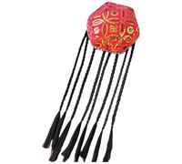 CHICTRY Men Women Traditional Ethnic Beanie Hat Xinjiang Uygur Hat Sequins Skull Cap for for Halloween Party Hot Pink Type B One Size
