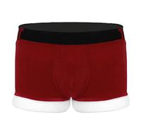 CHICTRY Men's Flannel Christmas Santa Claus Costume Trunk Role Play Boxer Shorts 4# Red M