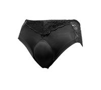 CHICTRY Men's Hiding Gaff Panty Shapwear Transgender Underwear Crossdressing Briefs with Lace Black 3XL
