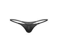 CHICTRY Men's Micro G-String Thong Panty Swim Lingerie Mini Bikini Bottom T Back Briefs Underwear Black XXL