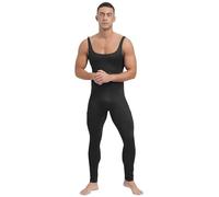 CHICTRY Mens One Piece Sleeveless Athletic Tank Unitards Jumpsuit Bodysuit Catsuit Rompers Dancewear Black XXL