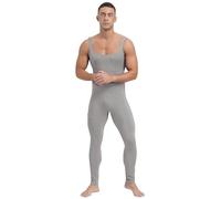 CHICTRY Mens One Piece Sleeveless Athletic Tank Unitards Jumpsuit Bodysuit Catsuit Rompers Dancewear Dark Gray L