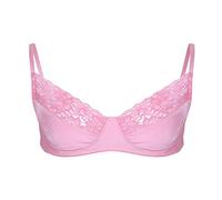 CHICTRY Men's Sissy Smooth Bralette Lace Floral Bra Lingerie Wire-Free Bra Top Pink XX-Large