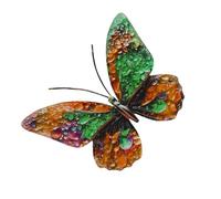 CHICTRY Metal Butterfly Wall Hanging Decor Artificial Butterfly Decals Diy Art Crafts For Balcony Patio Garden Green One Size