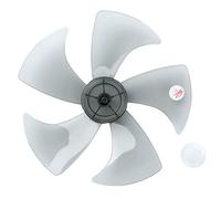 CHICTRY Plastic Fan Blade Replacement Leaves with Nut Cover for Household Standing Pedestal Fan Table Fanner General Accessories Grey 5 Leaves 14 Inch
