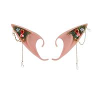 CHICTRY Realistic Elf Ears Fairy Mushroom Elf Ears Non Piercing Ear Jewelry For Masquerade Cosplay Party Orange A One Size
