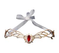 CHICTRY Rhinestone Crown Princess Forehead Head Band Crystal Headpiece Tiara Fairy Dress Accessories Red One Size