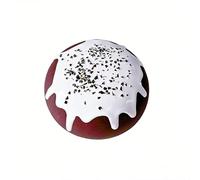 CHICTRY Round Bread Model Chocolate Cream Daifuku Squeeze Toys Fidget Stress Ball Simulation Dessert for Work White One Size
