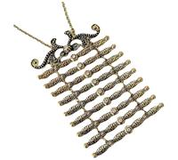 CHICTRY Royal Style Breastplate Necklace Metal Buckle Crystal Dress Catch for Clothing Shawl Clasps Antique Gold One Size