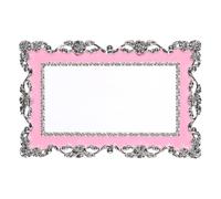 CHICTRY Shiny Filigree Wallplate Outlet Cover Resin Single/Double Surround Socket Frame Wall Sticker Pink&Silver B 172x86mm
