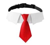 CHICTRY Small Dog Cat Wedding Collar Formal Bow Tie for Cats Puppy Tuxedo Costume Red L