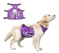 CHICTRY Waterproof Dog Bib Apron for Eating Drinking Anti Dirt Belly Protector for Small Dogs Soft Comfy Vest Indoor Outdoor Purple M
