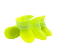 CHICTRY Waterproof Dog Boots Dog Shoes for Snow Rain Anti-slip Soft Paw Protector for Teddy Pomeranian Bichon Yellow XXL
