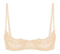 CHICTRY Woman's Lace Underwire Push Up Shelf Bra 1/2 Cup Demi Balconette Hollow Out Unlined Bra Tops Nude XXL