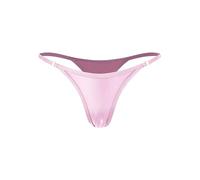 CHICTRY Women Low Rise Thong G-String Holographic Shiny Metallic Panties T-Back Rave Briefs Underwear Pink S