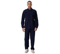 CHICTRY Women Men Drillmaster Security Guard Uniform Outdoor Jacket Pants Set 2pc Apparel Suit Hiking Navy Blue Long Sleeve 180