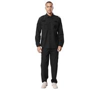 CHICTRY Women Men Drillmaster Security Guard Uniform Outdoor Jacket Pants Set 2pc Apparel Suit Hiking Black Long Sleeve 195