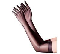 CHICTRY Women Stretchy Silky Gloves 1920s Opera Gloves Over Elbow Ultra-thin Gloves Evening Party Costumes Accessories Black L