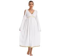 CHICTRY Women's Angel Costume Halloween Church Gown Angel Dress Praise Liturgical Worship Costume Ivory L