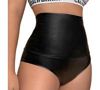 CHICTRY Women's Faux Leather Lace Up Hot Pants Clubwear Dance Mini Booty Shorts 1# Black S