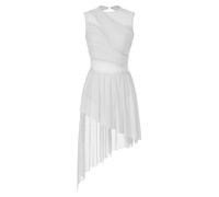 CHICTRY Women's Lyrical Dance Costume Modern Contemporary Dance Dress | High Low, Shiny Rhinestone, Sleeveless Cutout Back, Figure Skating Dress, Contemporary Dancewear, Dance Show