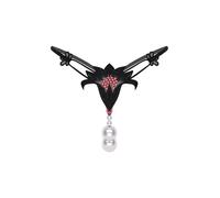 CHICTRY Womens Sexy Pearl Bikini Massage G-Strings Thong Panties T-back Knicker Lingerie Underwear Type D Black A XL