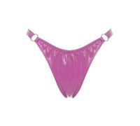 CHICTRY Women's Shiny Metallic Low Rise G-String Thong Rave Bottoms Sexy Micro Panties Briefs T-Back Hot Pink A 3XL