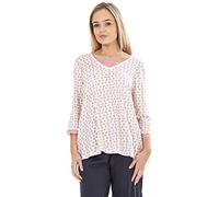 ChicWhisper Ladies Long Sleeve Pyjama Top Lounge Wear Ivory