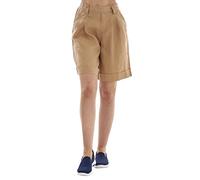 ChicWhisper Ladies Pull On Wide Leg Pure Linen Elasticated Shorts