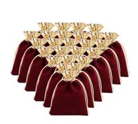 Chidlantu 25pcs Drawstring Jewelry Pouch, Flocking Fabric Gift Bag, Soft Jewelry Organizer with Uniform Sewing for Necklace Bracelet Storage, Small Accessories Holder with Durable Stitc (12 * 16cm)