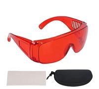 Chidlantu Safety Glasses 180-532nm, Protection Goggles with Red Lens for Fiber Optic Technicians, Strong Light Filtering Eye Safety Goggles for Work