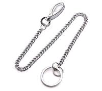 Chie no fukuro Key Chain, 38cm Long Heavy Duty Key Ring with Belt Clip For Men&Women Silver