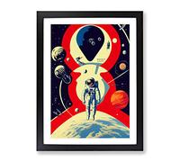 Chief Astronaut Framed Print | A2 Black Framed Wall Art | Ready to Hang | Modern Space Picture | Living Room Bedroom Lounge Office