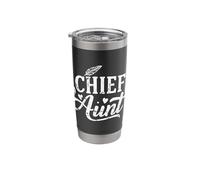 Chief Aunt Bossy Funny Aunt Script Stainless Steel Insulated Tumbler