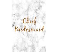 Chief Bridesmaid: Marble wedding jotter Homework Book Notepad Notebook Composition Jotter and Journal Diary Planner Gift