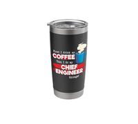 Chief Engineer Fueled by Coffee Funny Career Graphic Stainless Steel Insulated Tumbler