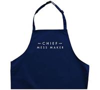 Chief Mess Maker Apron (Child) | To Keep Your Little Baker Clean | Matching Adult Sizes Also Available | 5 Colours | Adjustable Fit With Safety Release (Navy, Junior)