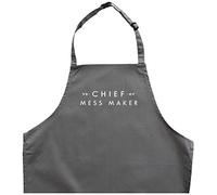 Chief Mess Maker Apron (Child) | To Keep Your Little Baker Clean | Matching Adult Sizes Also Available | 5 Colours | Adjustable Fit With Safety Release (Grey, Infant)
