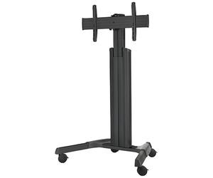 Chief MPAUB Floor Stand Mobile trolley with adjustable height and VESA support from 200x200 to 600x400 mm, compatible with screens up to 55 inches.