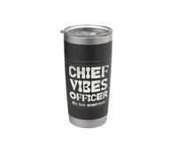 Chief Vibes Officer Co Worker Office Party Stainless Steel Insulated Tumbler