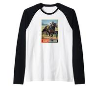 Chief Wallabee Horse, Horse Racing, Santa Anita, Del Mar Raglan Baseball Tee