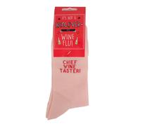 Chief Wine Taster! Pink Socks Emotional Rescue Socks Ladies Size 4-7 Gift Idea Her