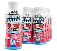 CHIEFS Ready-to-Drink, 8 x 330ml Bottles, 25g Strawberry Flavour Protein Shake, Meal Replacement Shake, Low Carb, No Added Sugar, High Protein Drink With Extra BCAAs, Gluten-Free Ready Meals