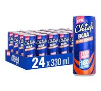 CHIEFS Sugar Free Energy Drink - 24 cans - 2000mg BCAA, 180mg caffeine - With Extra Vitamins - Ideal for a Pre Workout Boost - Delicious Sparkling Tropic Orange Taste - 330ml per Can